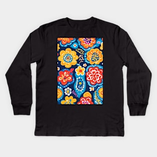 pattern batik motif Kids Long Sleeve T-Shirt